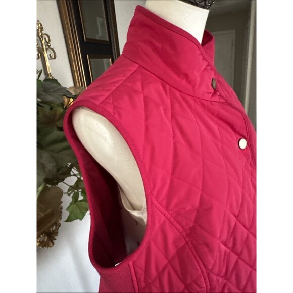 Talbots Weatherproof Quilted Puffer Casual Vest Dark Pink Women’s Size S - Picture 3 of 16